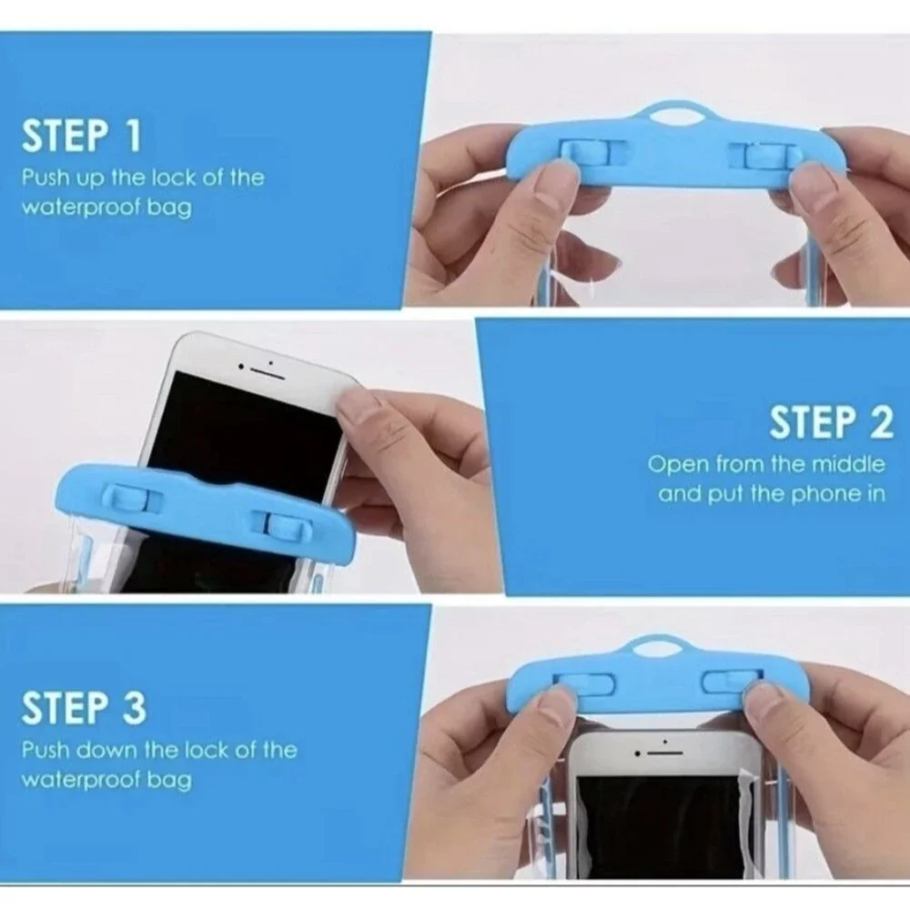 Waterproof Phone Pouch, Dry Bag Cover For Cellphone iPhone, Up to 7